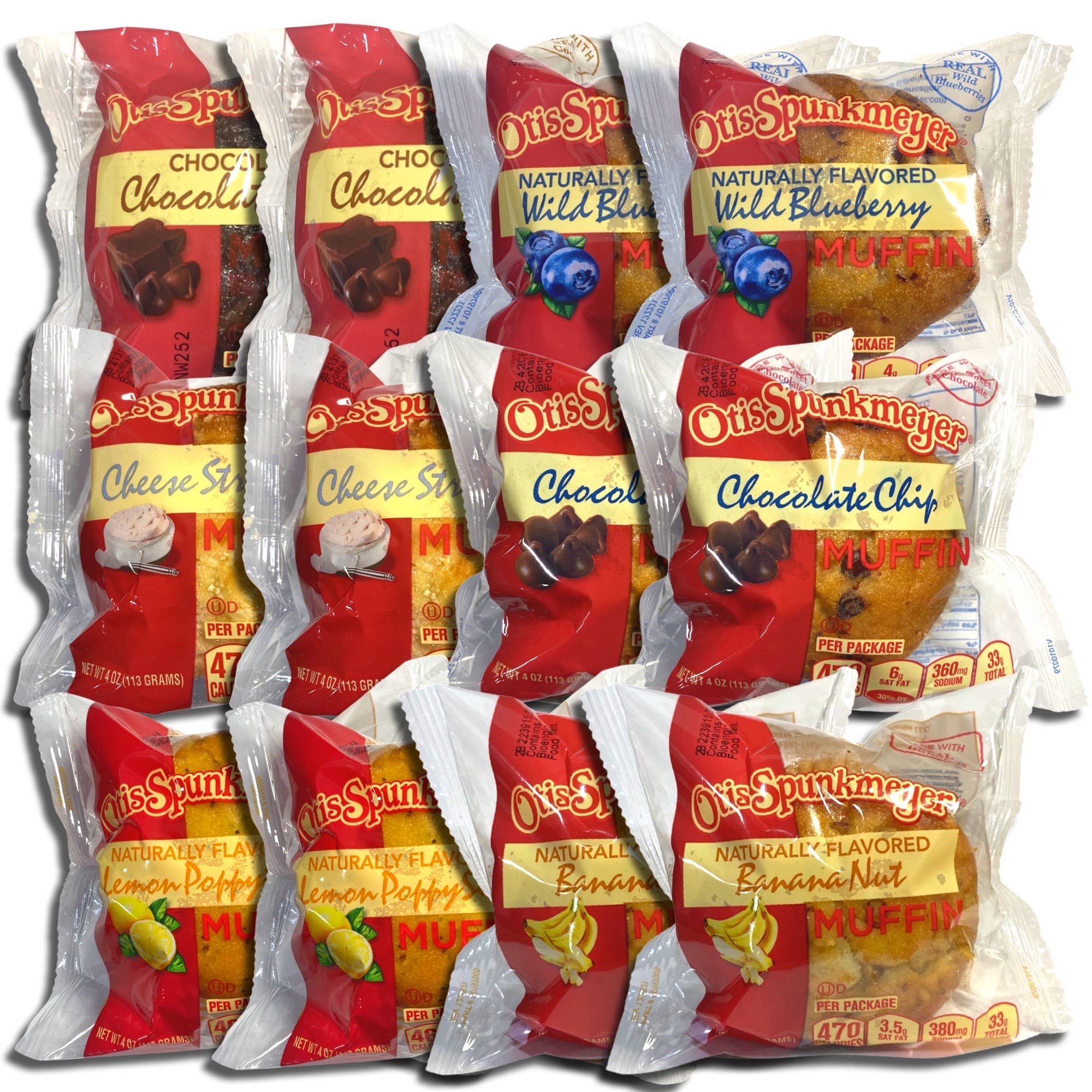 Long Island Candy Factory – wholesale Muffin – Otis Spunkmeyer Muffin Variety Pack 113g 6 smaker 12 st0