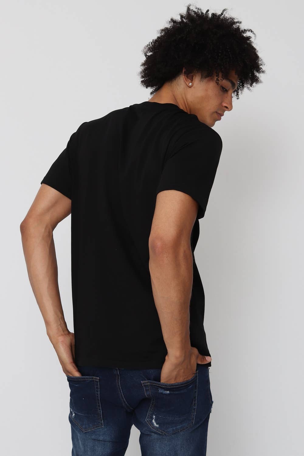 LYSANDE - Wholesale T-Shirt - Men's - Black oversized t-shirt2