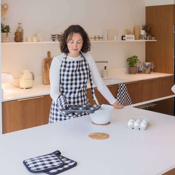 Tiseco - Wholesale Oven Mitt/Pot Holder - Oven mitt GINGHAM - 18x28 cm14