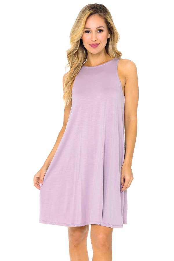 Burgundy Apparel - Wholesale Dress - Women's - TANK DRESS WITH POCKETS21