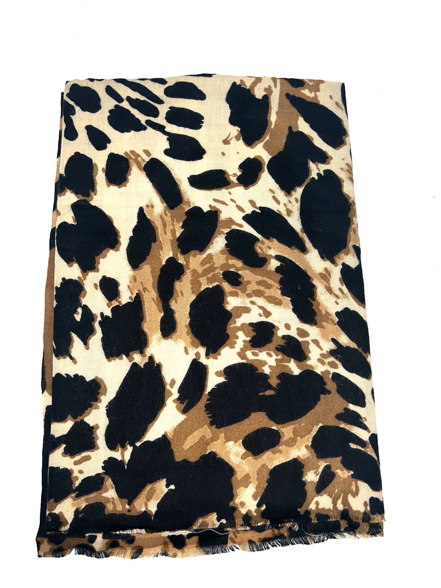 LINETA - Wholesale Scarf - Women's - LL-3 Thick Scarf with Leopard Pattern2