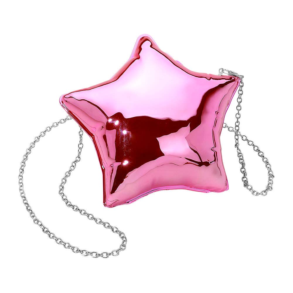 Sensibling Corp. - Wholesale Crossbody Bag - Women's - Shiny Star Shaped Clutch Bag / Crossbody Bag4