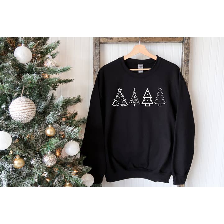 Christmas Trees Crewneck Sweatshirt for wholesale by a riley creations