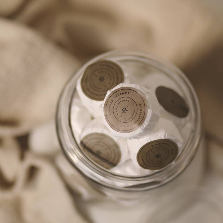 Daily Rituals - Wholesale Shower Steamer/Bomb - Shower Steamer | Eucalyptus + Mint | Paper Wrapped