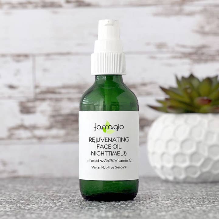 All-Natural Rejuvenating Face Oil, NIGHTTIME FORMULA, 1 floz for wholesale by farragio