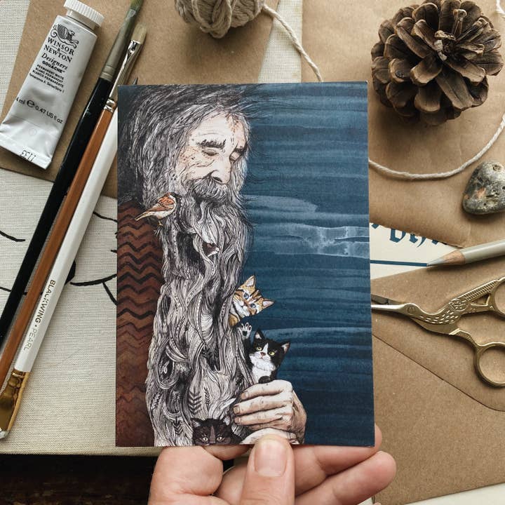 Sandra Dieckmann - Vente Carte de vœux classique - Beardnest//Carte de voeux