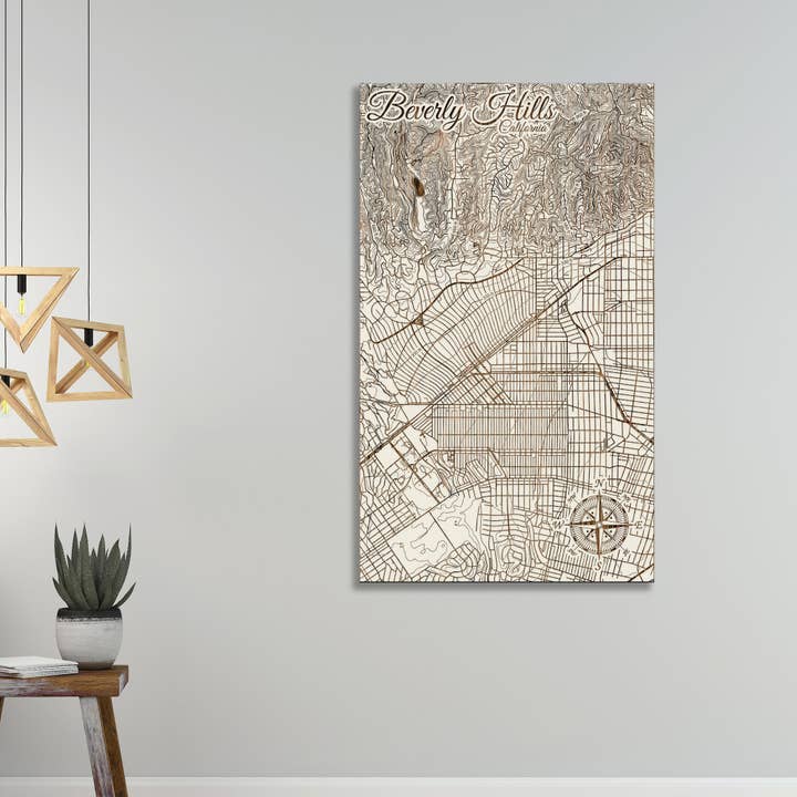 California: Beverly Hills Street Map for wholesale by Fire & Pine