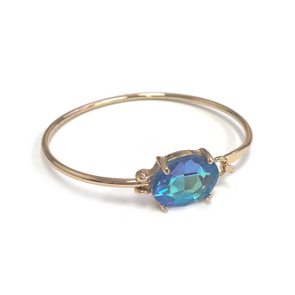 StarryNYC - Wholesale Cuff Bracelet - High Quality Glass Crystal Oval Stone Cuff Metal Bangle14