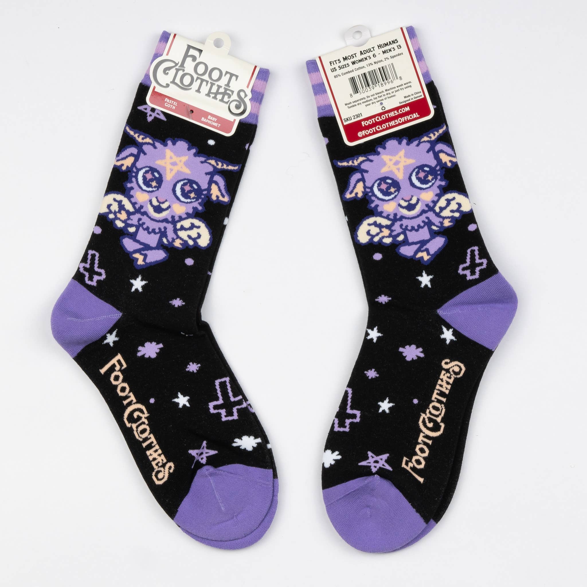 FootClothes LLC – wholesale Socks – Unisex – Baby Baphomet Crew Socks9