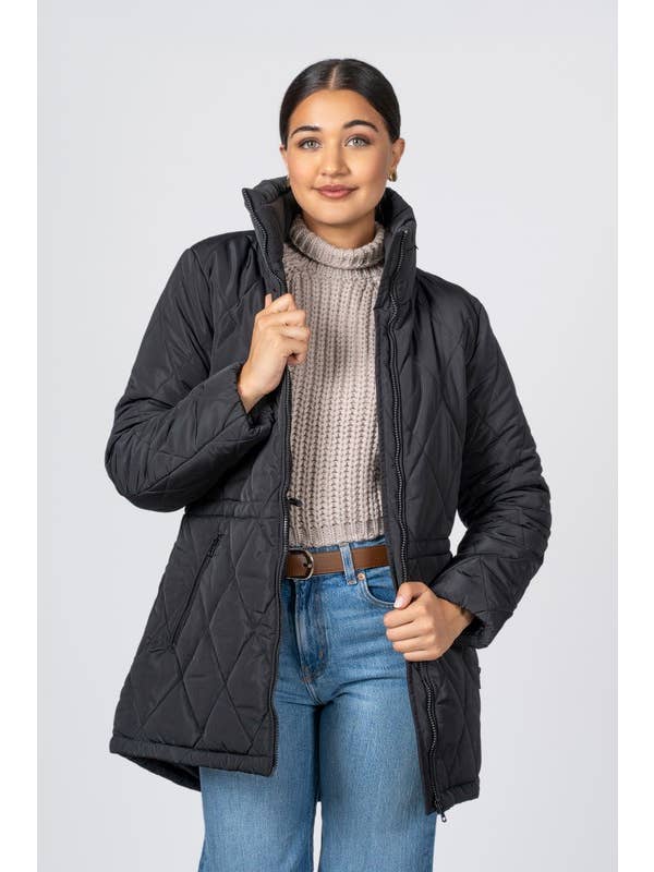 Vanilla Monkey - Wholesale Coat – Women’s - Junior Long Quilted Poly Anorak Coat2