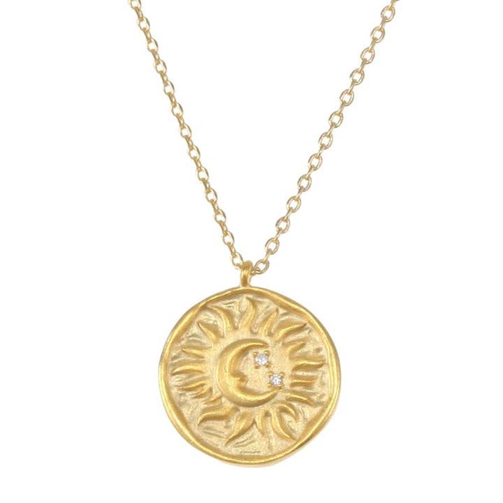 Moon and Sun Necklace for wholesale by Silla