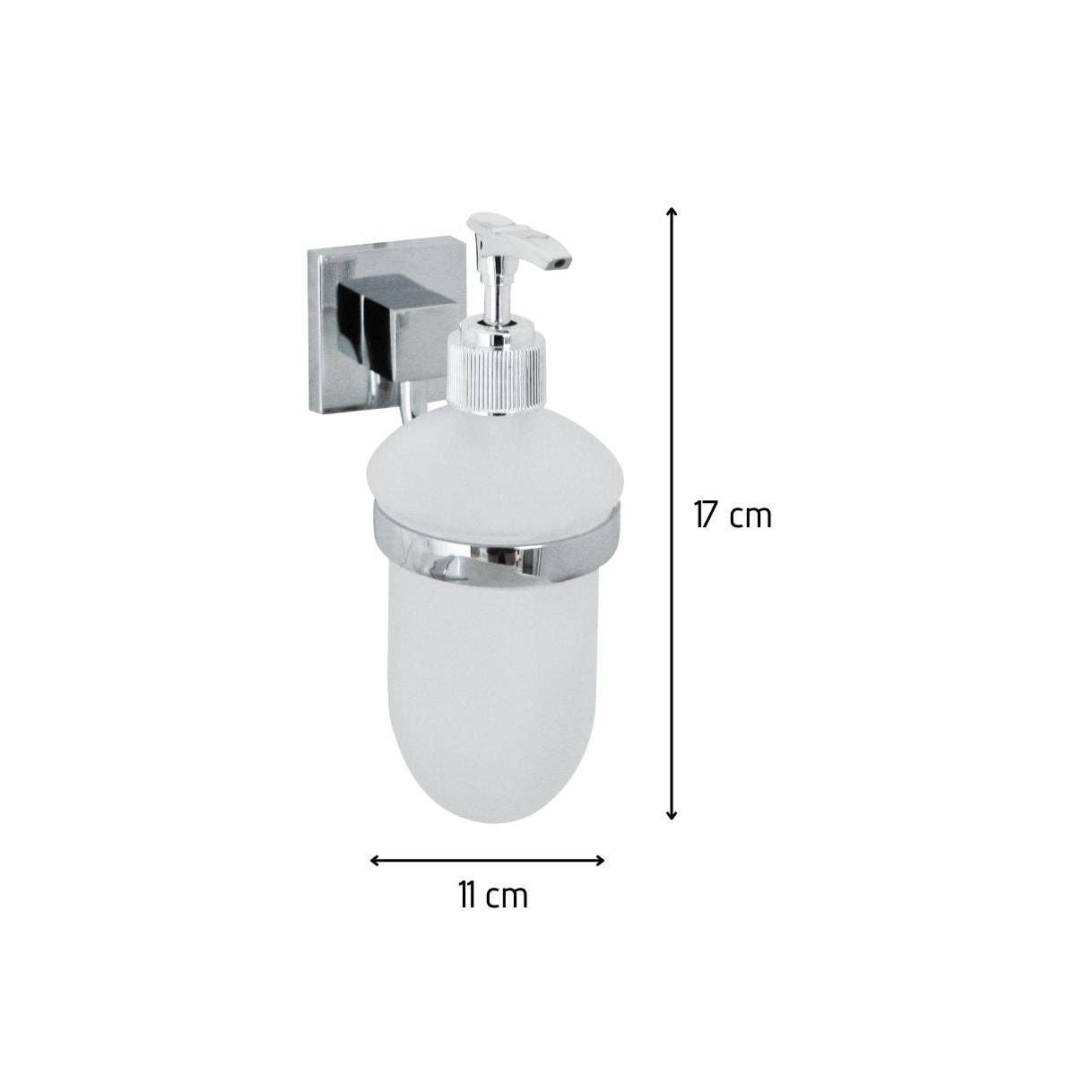 Fackelmann - Wholesale Soap Dispenser - Fackelmann Mare grey chrome wall soap dispenser2