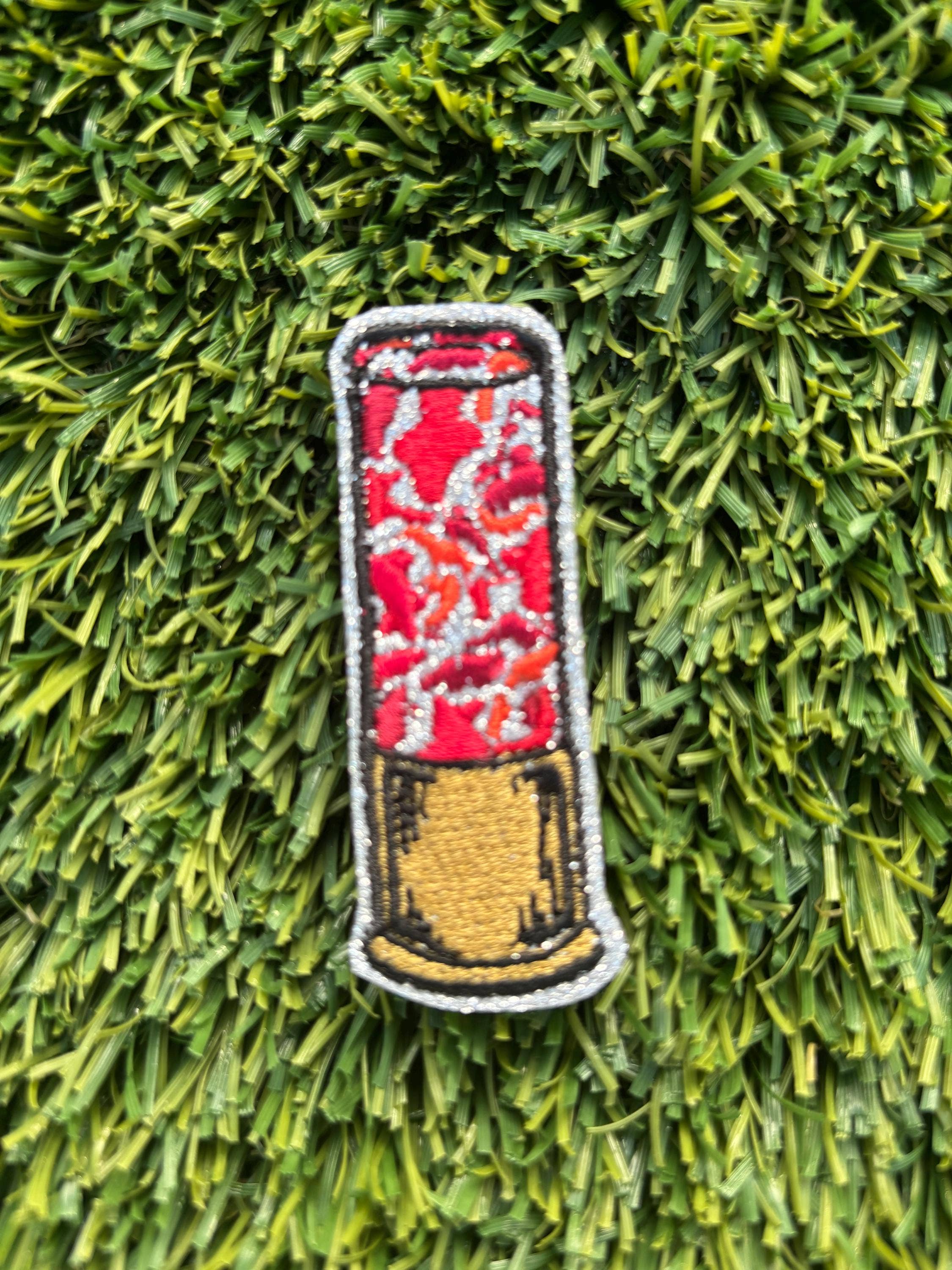 Eric Hill Designs, LLC - Wholesale Patch - Camo Shot Gun Shell Glitter Embroidered Patch5