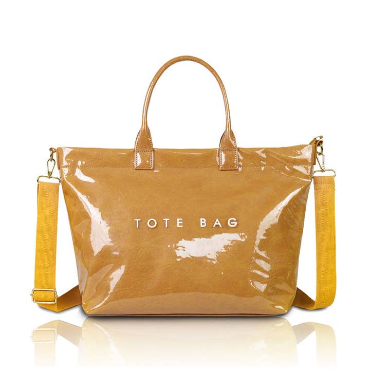 Women's Large-Capacity PVC Zipper Tote Bag for wholesale by particleactive