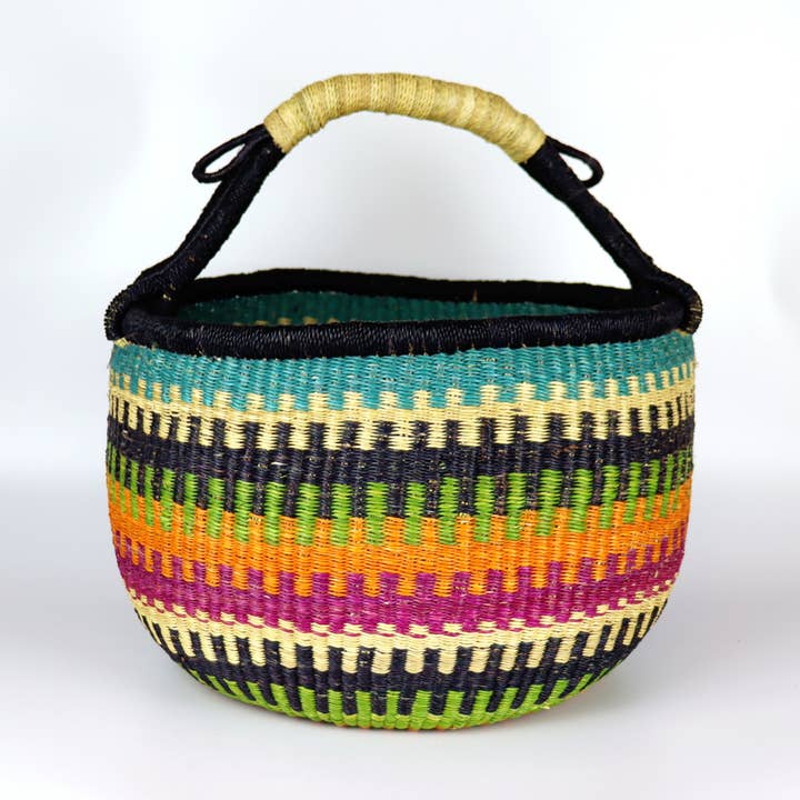 Large Round Bolga Basket for wholesale by The Bam's Art Shop