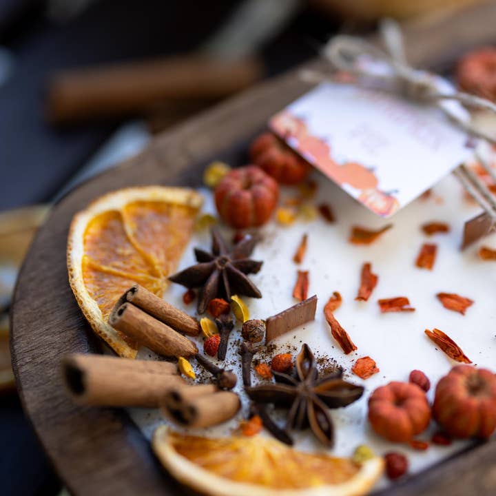 MySunshineCandless - Wholesale Jar/Filled Candle - Large Wooden Fall Candle/Autumn Season/Pumpkin Orange Decoration/Pumpkin Pie/Fall Home Decor/Pumpkin Wood Bowl Candle5