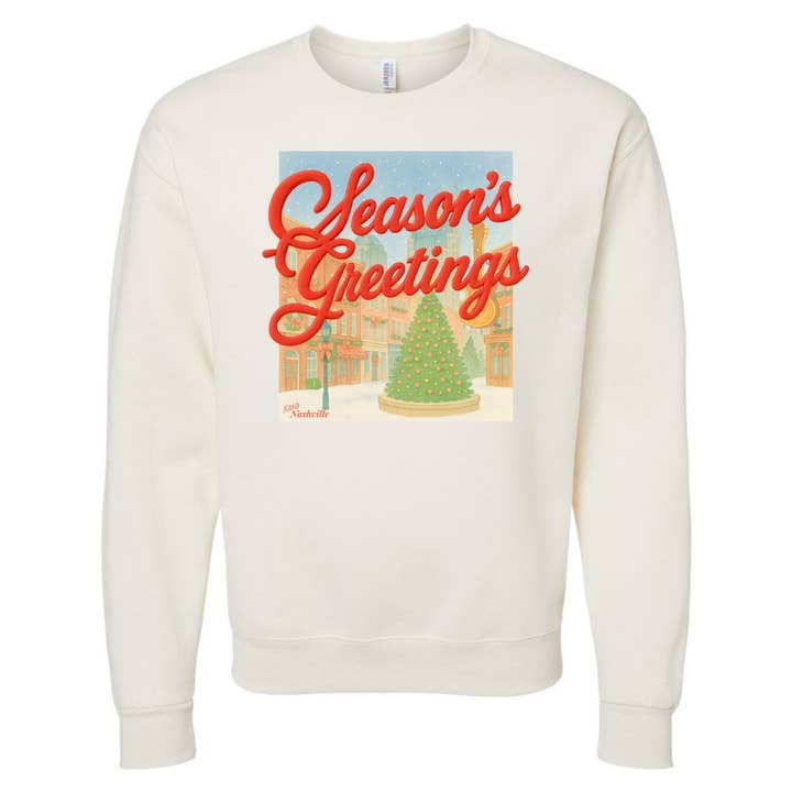 United Monograms - Wholesale Graphic Sweatshirt - Women's - PUFF Make It Yours™ 'Season's Greetings' Crewneck Sweatshirt7
