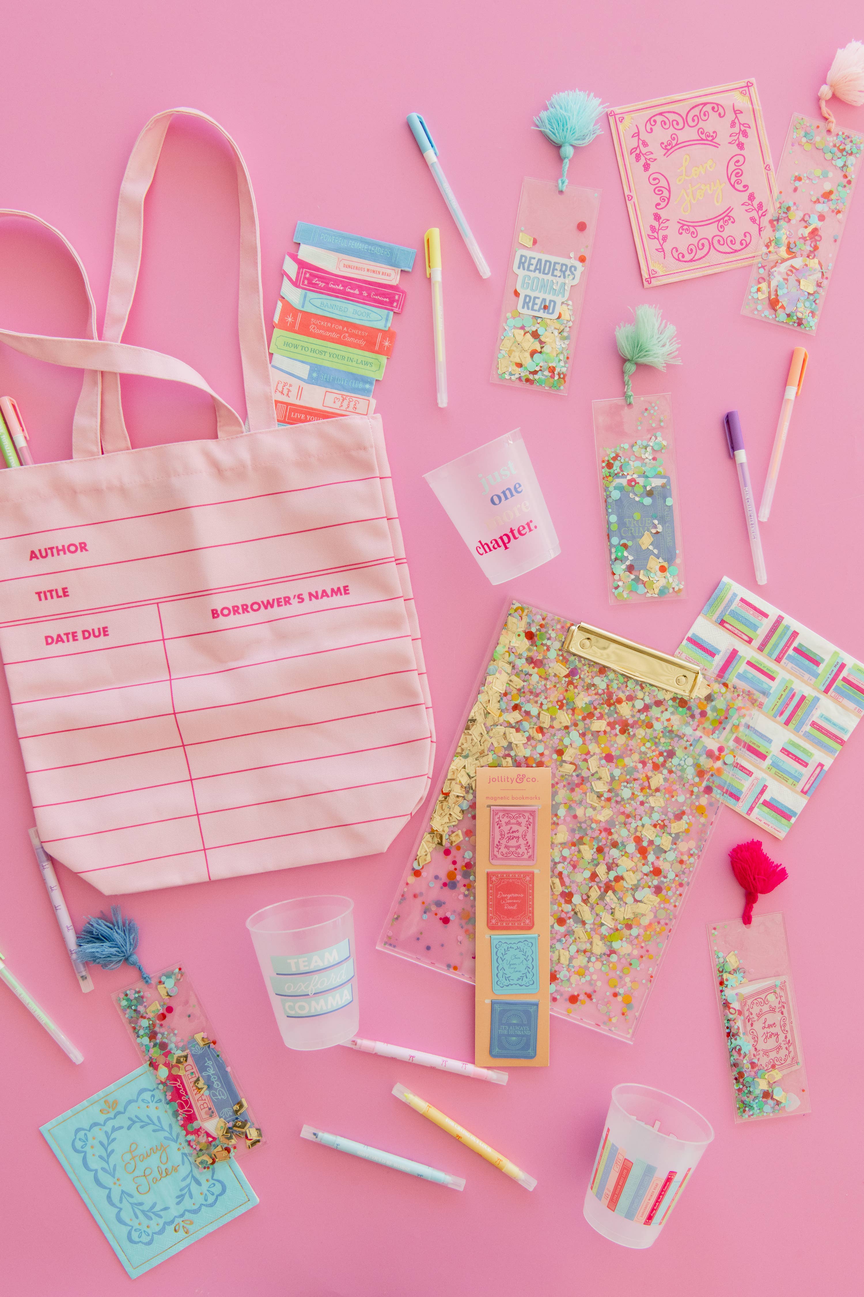 Jollity & Co. + Daydream Society - Wholesale Bookmark - Book Club Love Story Confetti Bookmark1