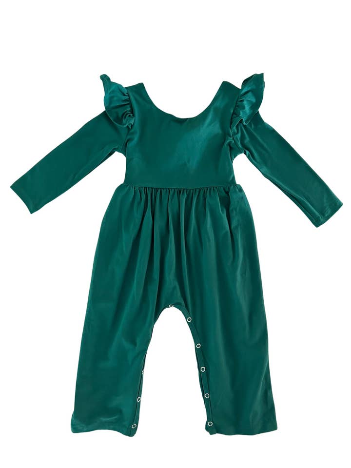 Celebrate Your Tribe - Wholesale Jumpsuit - Kids - Emerald Long Sleeve Jumpsuit1
