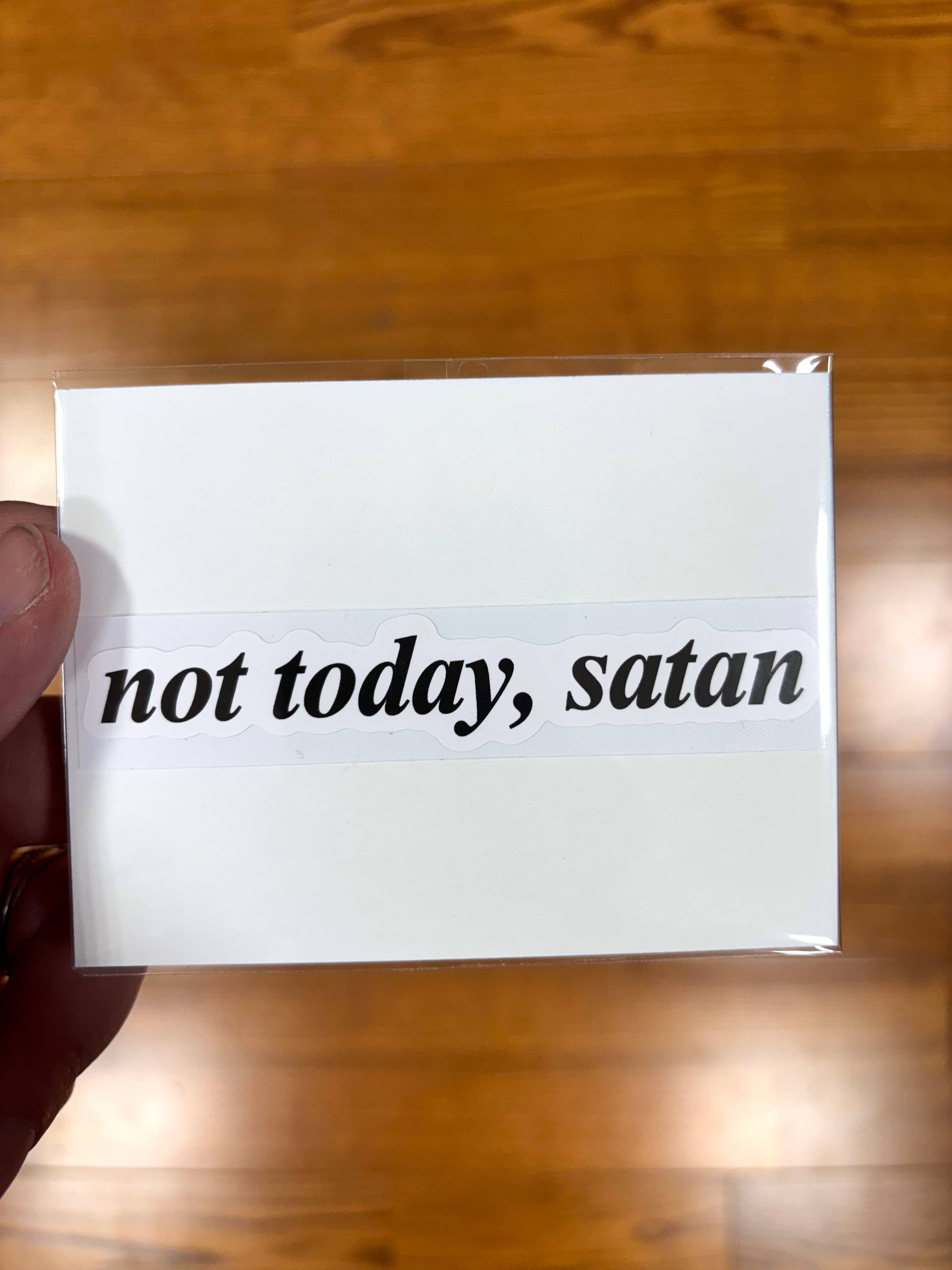 MVM Graphics - Vente Autocollant - Autocollant Pas Aujourd'hui, Satan | Autocollant pour Voiture1