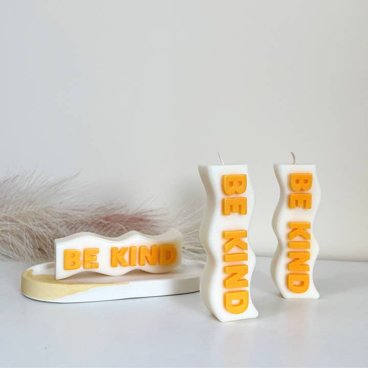 Eli and Things - Wholesale Novelty Candle - Be Kind Word Art Candle - Aesthetic Soy Candle Gifts