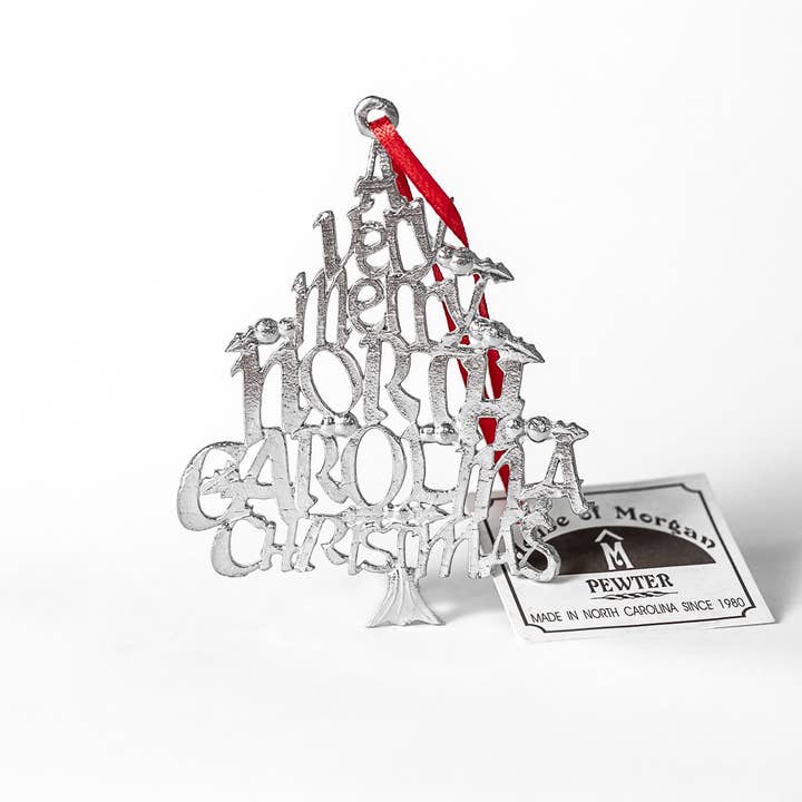 House of Morgan Pewter - Vendita all'ingrosso Decorazione - Regali della Carolina del Nord - State Outline - Decorazione natalizia8