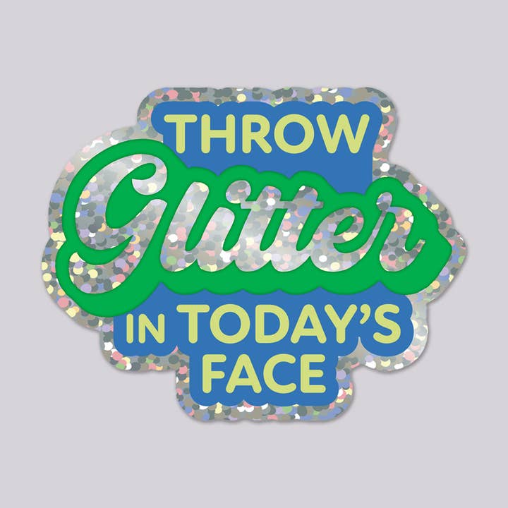 Glitter udstanset vinyl klistermærke for engroshandel hos Design Corner