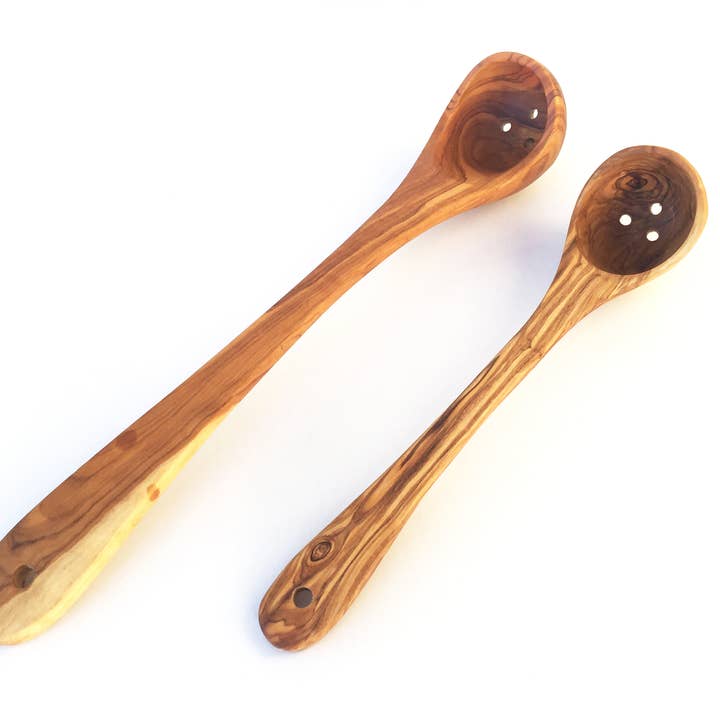 medina mood - Wholesale Kitchen Spoon - ladle with holes olive wood ladle3