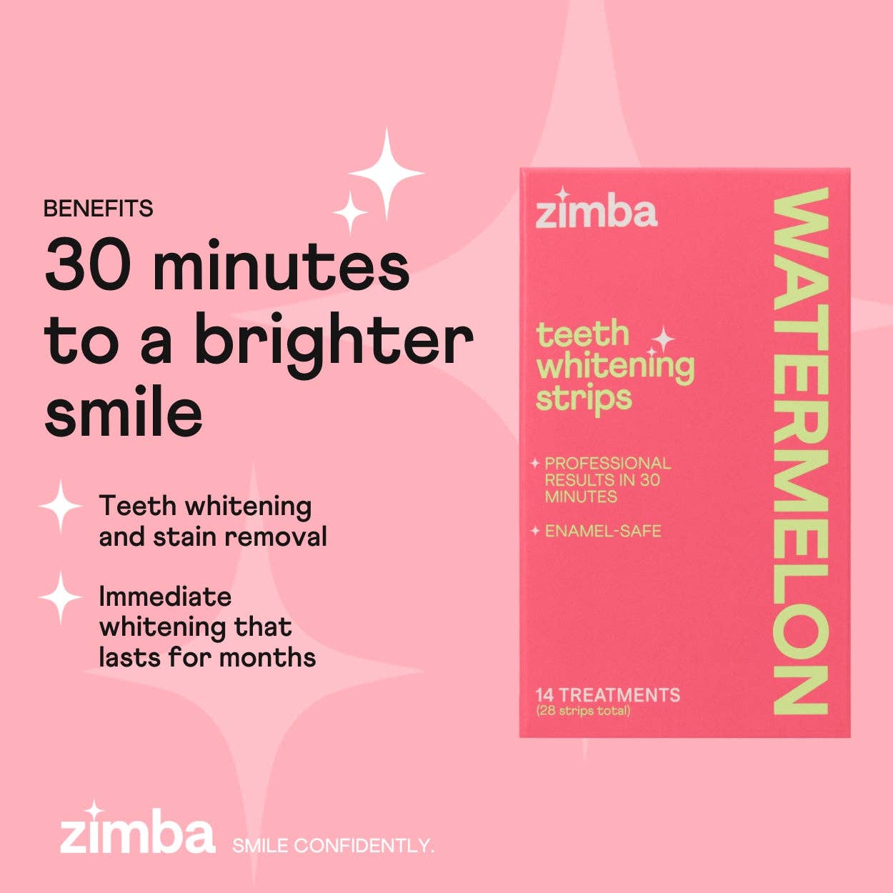 Zimba Whitening - Vendita all'ingrosso Sbiancanti per denti - Strisce Sbiancanti per Denti al Gusto di Anguria1