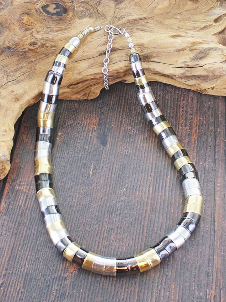 COLAR CURTO GROSSO TIPO SERPENTE KH6501M por atacado de Suzie Blue