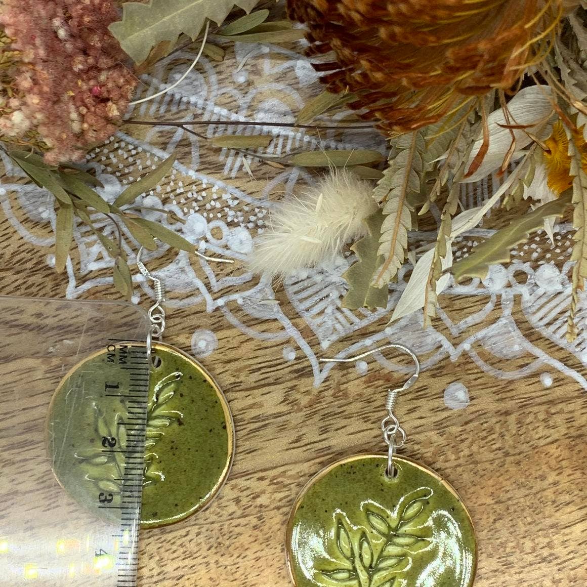 Wolf and Clay Pty Ltd - Wholesale Dangle Earrings - Viola - Porcelain Earrings with Gold finish8