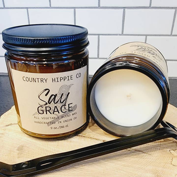 Country Hippie Co. - Wholesale Jar/Filled Candle - Say Grace Apothecary-Inspired Candle
