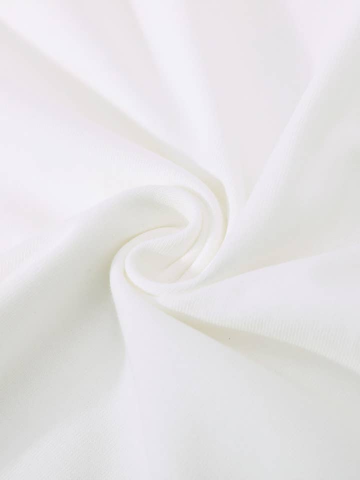 Weiss Weißes Freizeit-T-Shirt mit rundem Ausschnitt für den Großhandel auf Faire9