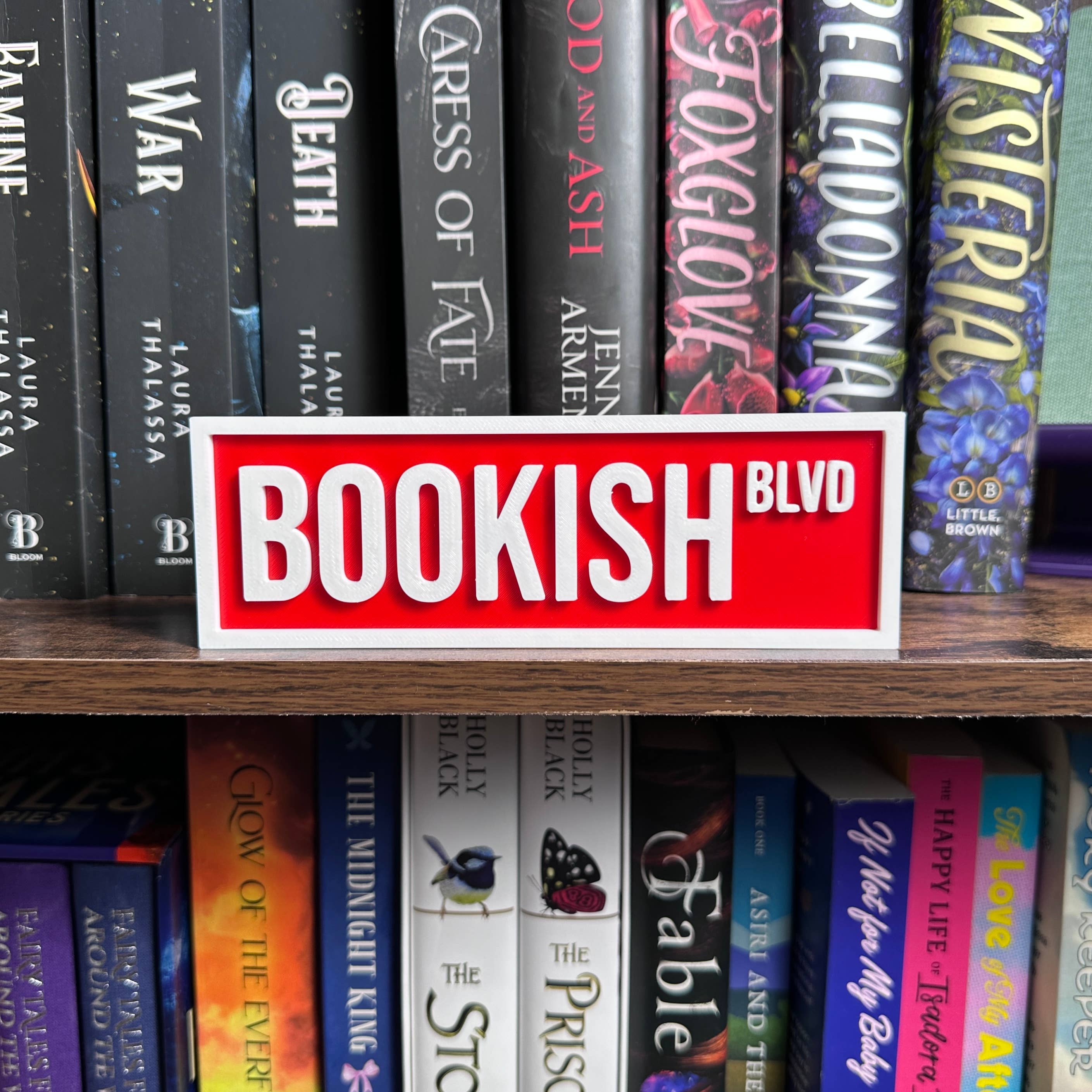 The Crafted Nook - Vente Pancarte - Enseigne de rue littéraire | Décoration d'étagère2