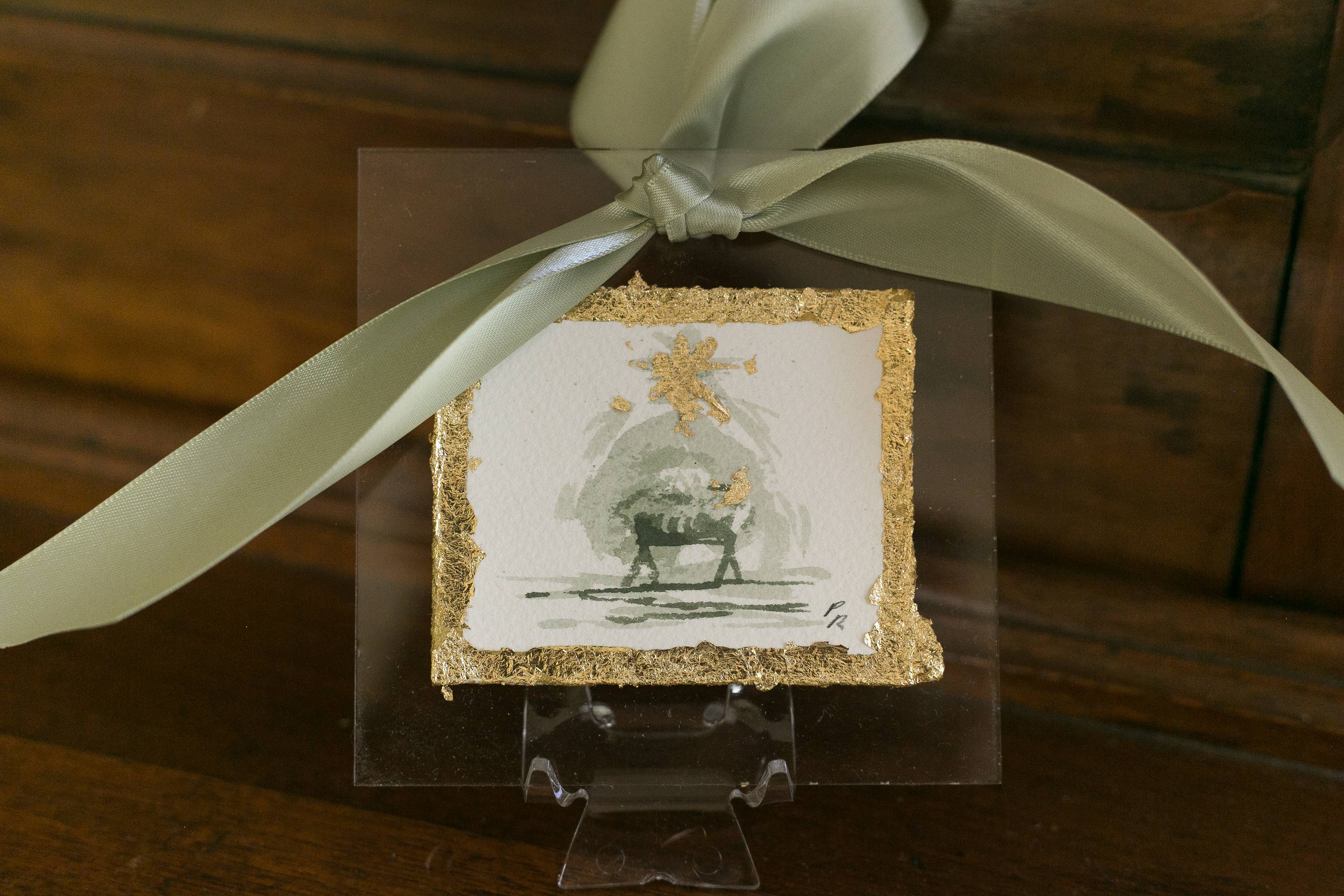 Porter Rivers Art - Wholesale Ornament - The Manger - Hand Painted Watercolor Ornament