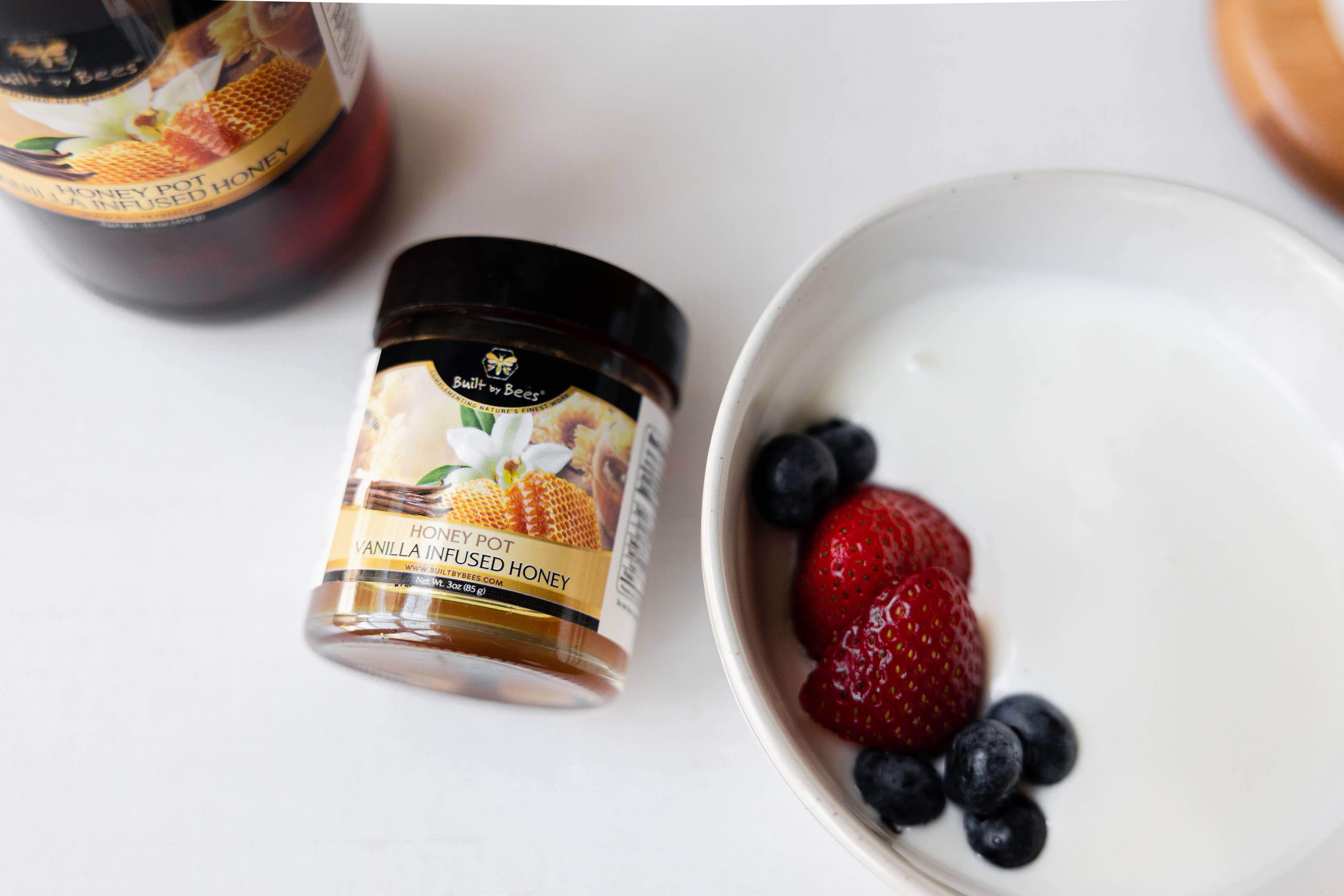 Built by Bees - Wholesale Honey - Honey Pot Vanilla Infused Honey 3 oz1