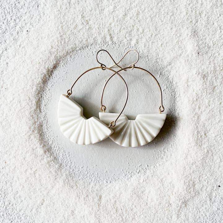 White Sun Ray Earrings for wholesale on Faire1