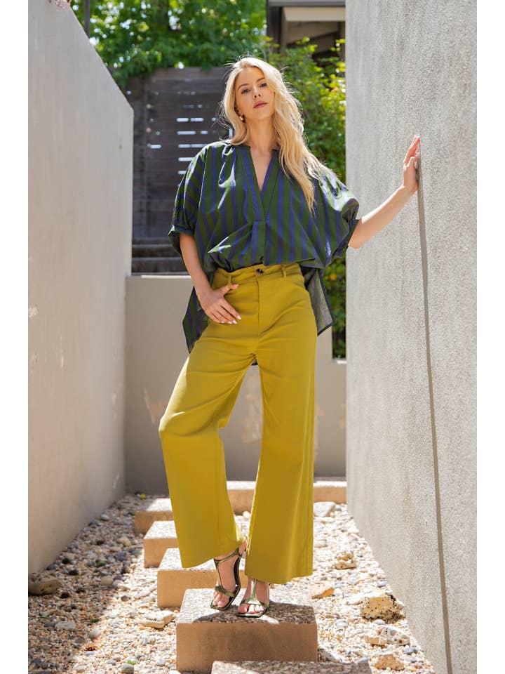 Glam - Wholesale Pants - Women's - High-Waist Straight Pants