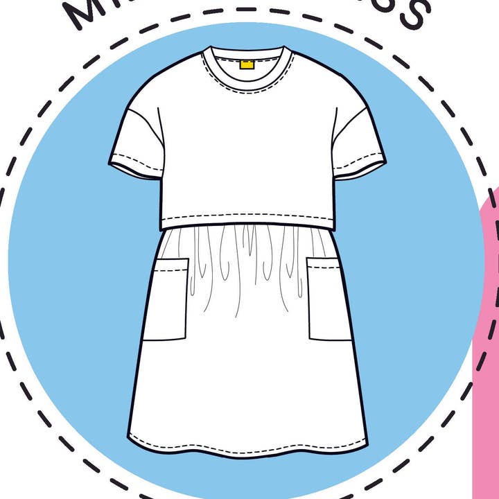 MIZZLE Dress pattern - Children's Sewing Pattern for wholesale by Little Rosy Cheeks