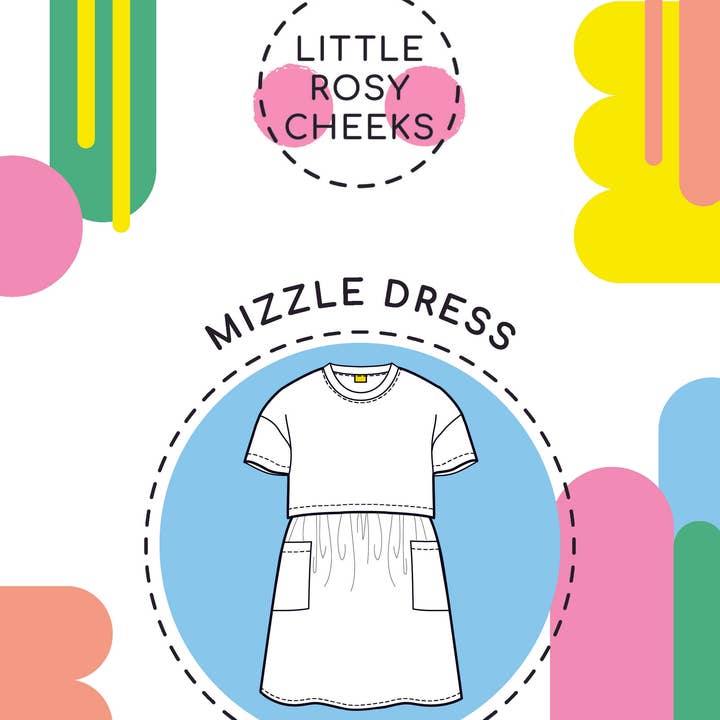 MIZZLE Dress pattern - Children's Sewing Pattern for wholesale by Little Rosy Cheeks