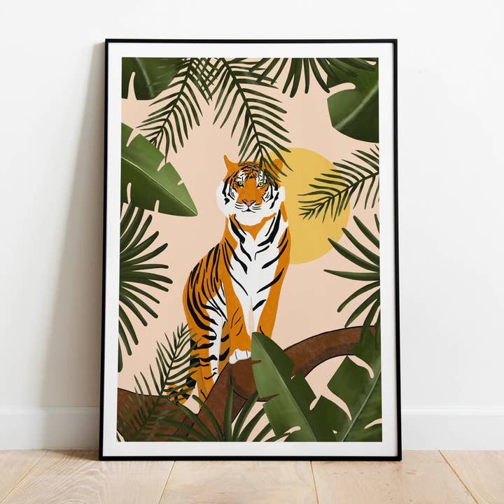 Tiger Illustration Art Print for wholesale by Moonbean Designs