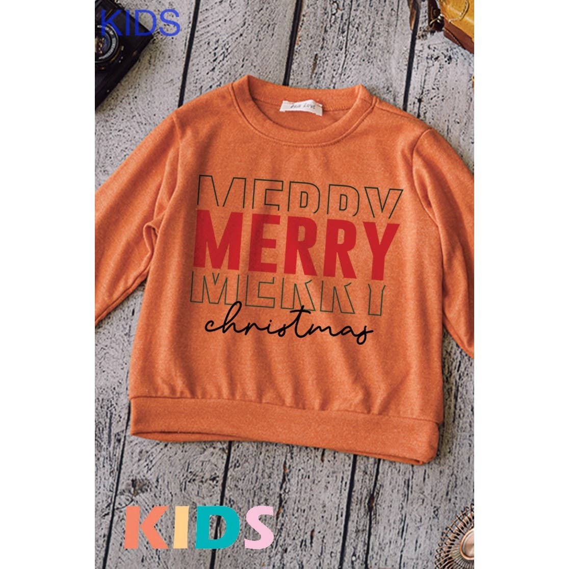Phil Love - Wholesale Sweatshirt - Kids - Kids Christmas merry merry print Soft Sweatshirt6