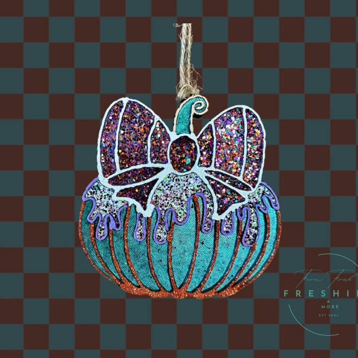 Beetlejuice Pumpkin Freshie for wholesale by Farm Fresh Freshies