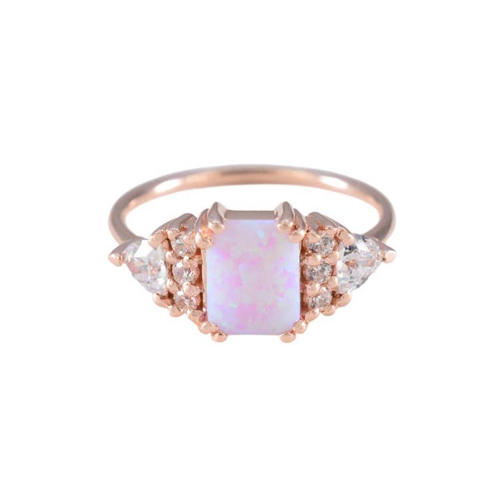 Roseguld pink opal kejserindering for engroshandel hos La Kaiser