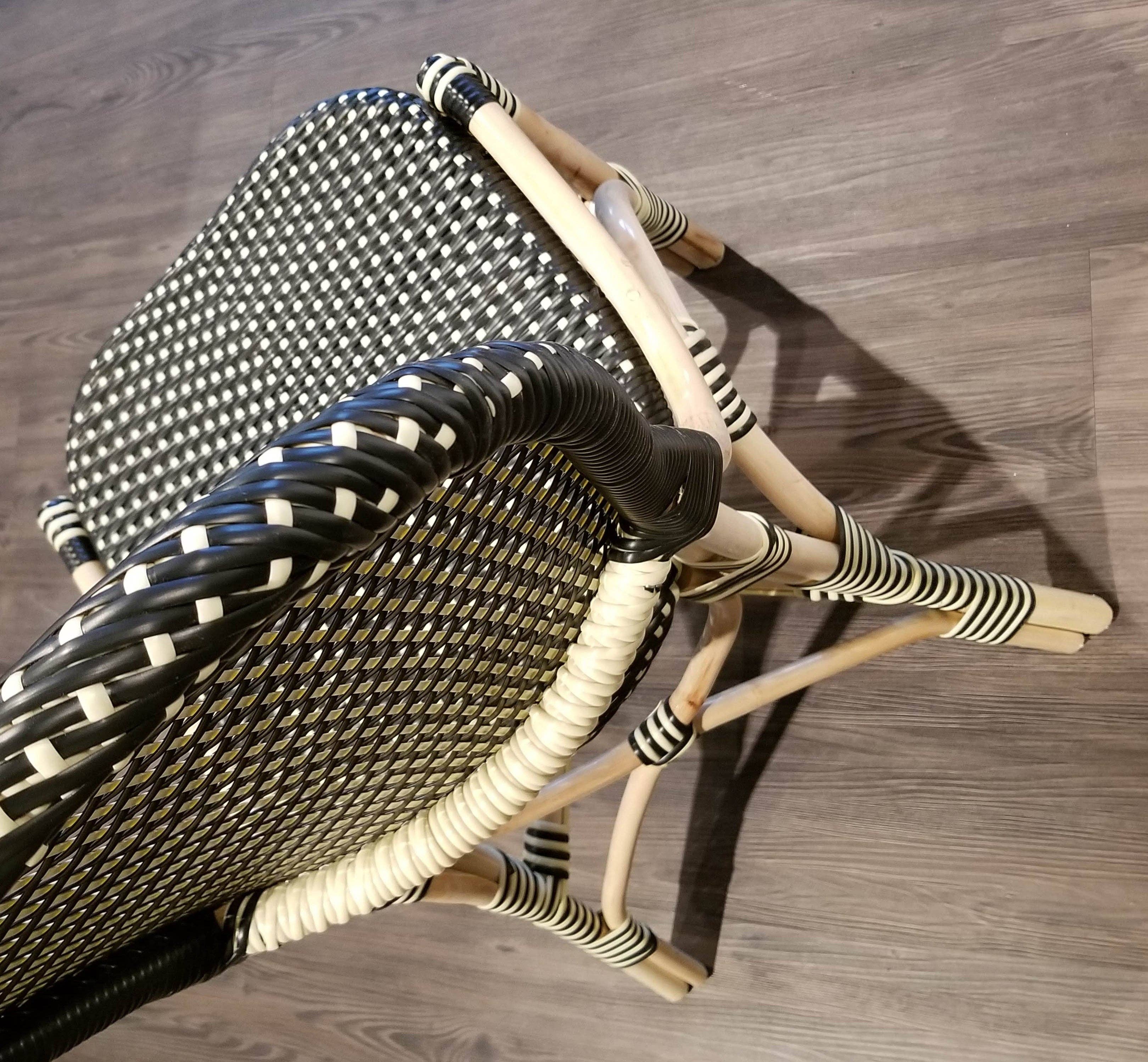 Padma's Plantation - Wholesale Stoel - Set van 2 Franse bistrostoelen - zwart/beige6