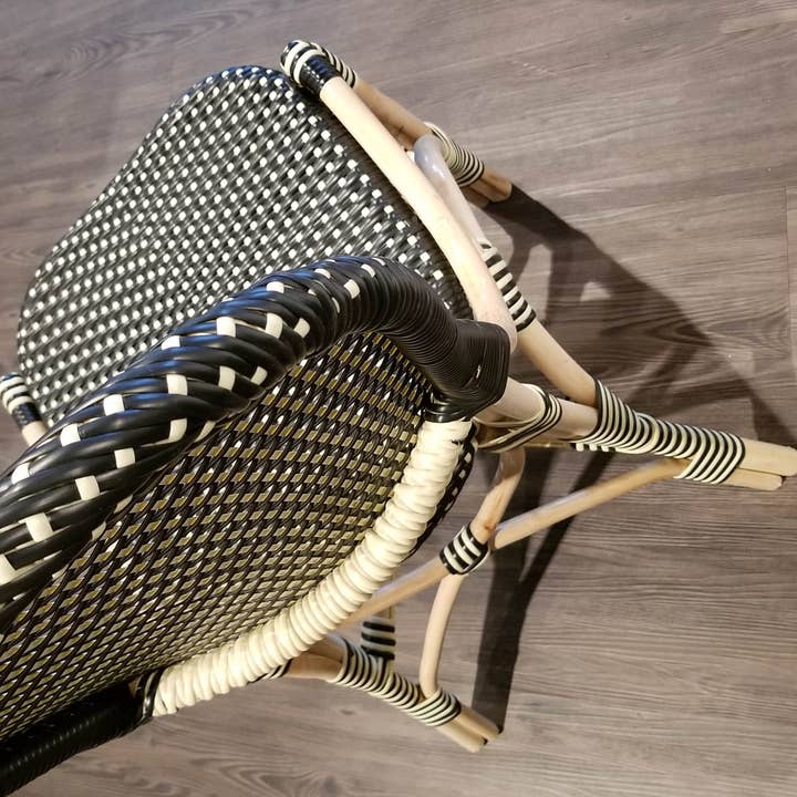 Padma's Plantation – wholesale Stol – Set om 2 franska bistrostolar i svart/beige6