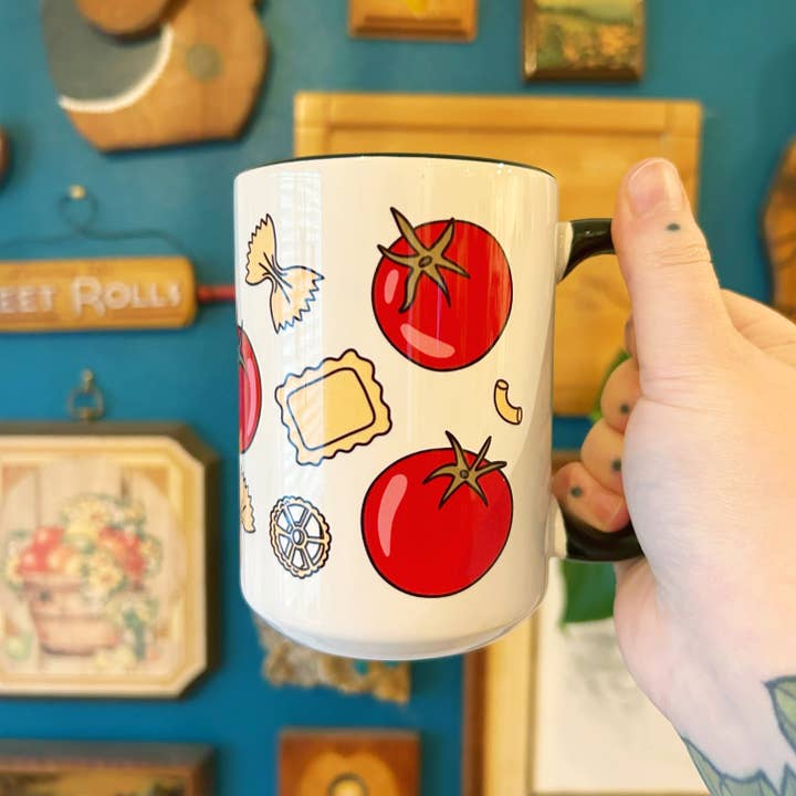 Coffee Mug Pasta and Tomatoes for wholesale by Chateau Blanche