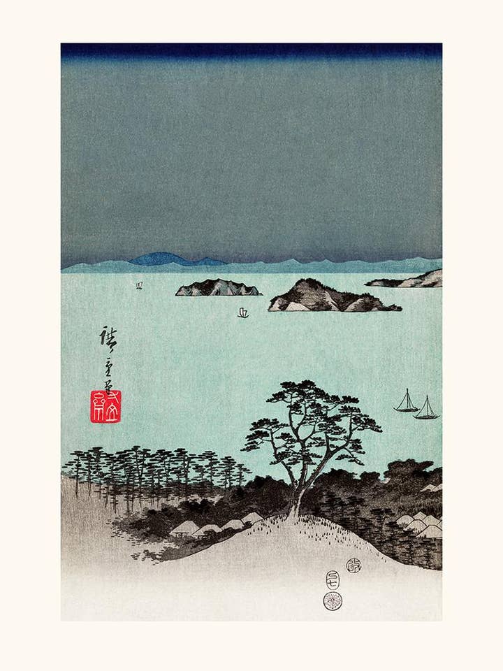 Hiroshige 8 vues de Kanagawa 1/3 por atacado de Salam Editions