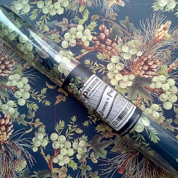 Fable & Fen, LLC - Vente Rouleau de papier cadeau - Papier Cadeau Premium Genévrier & Pin0