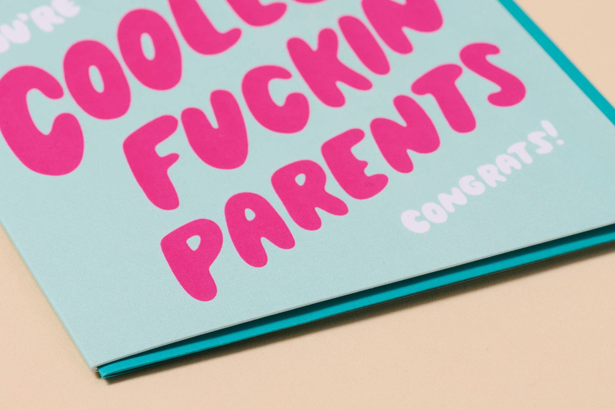 And Here We Are - Wholesale Baby Card - Gonna Be The Coolest Fuckin' Parents Card1